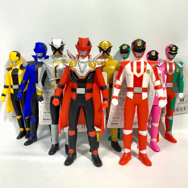 [LOOSE] Lupinranger vs Patoranger : Sentai Hero Series Soft Vinyl Figure Set of 9 (Excluding Lupin Red) | CSTOYS INTERNATIONAL